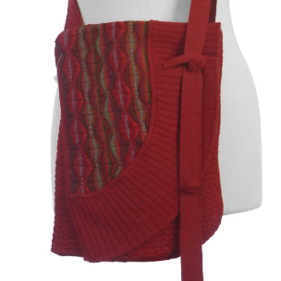 Burgundy Multicolor Peruvian Bag - Picture 2 of 3